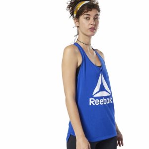 Podkoszulki Damskie Reebok WOR Supremium Logo Niebieskie PL 30HKXDR